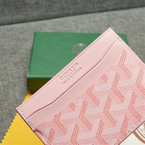 goyard pink card holder